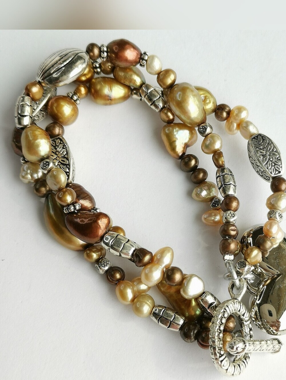 Brown freshwater pearl Bracelet 🆕